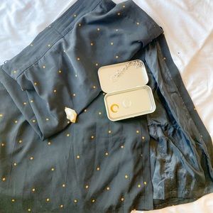 Black Long Skirt with side slit